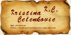 Kristina Čelenković vizit kartica